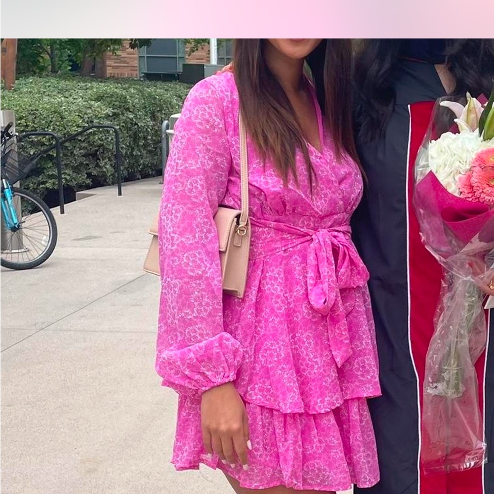 Pink Floral Women's Dress